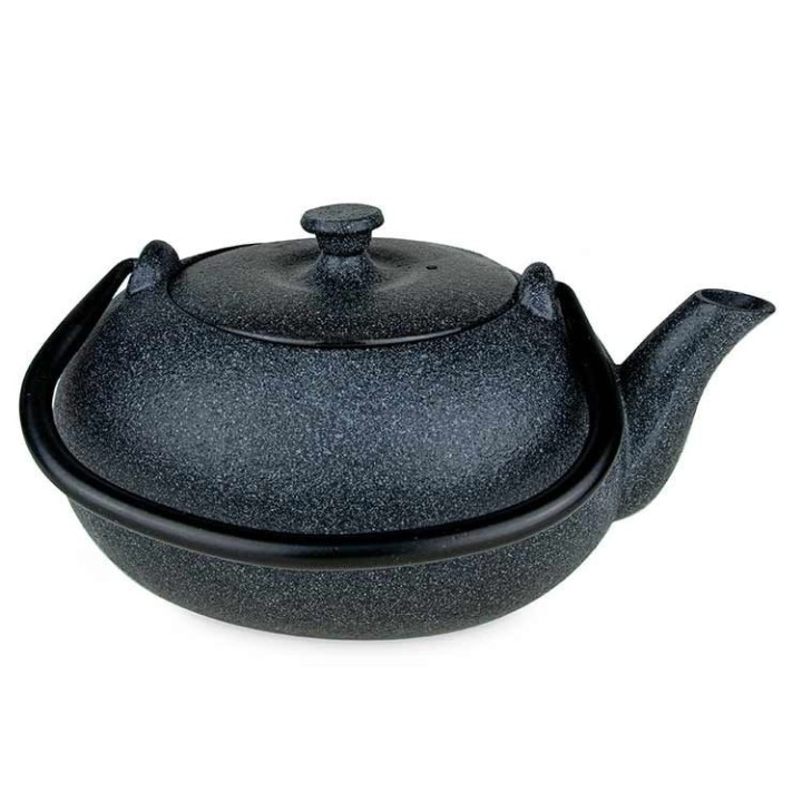 Teekanne aus Gusseisen, KOISHI schwarz gesprenkelt, mit Edelstahlfilter - 0,5 Liter - Aromandise