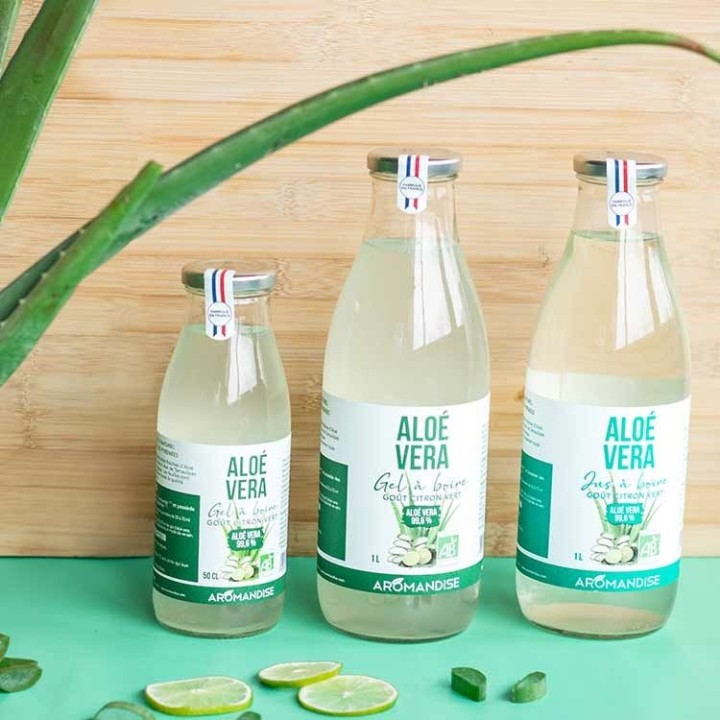 Gel da bere all'aloe vera e lime - 0,5 litri - Aromanidse