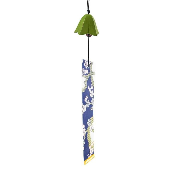Jouet du vent japonais en fonte, Campanule - Vert - 1 pce - Aromandise