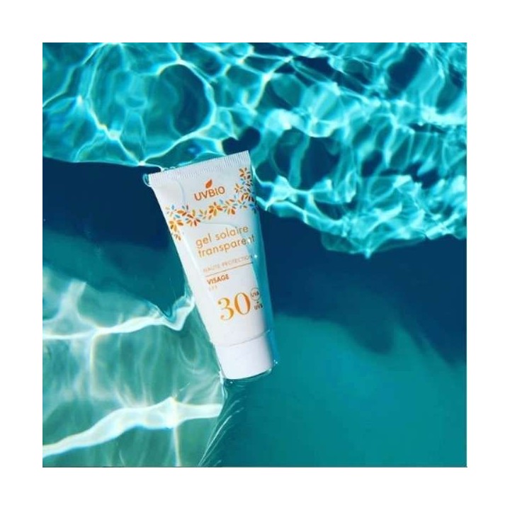 Transparentes BIO-Sonnengel, Hoher Schutz - Lichtschutzfaktor 30, 30ml - UVBIO