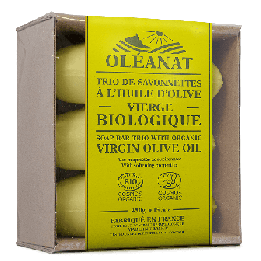 Trio de savonnette BIO - A l'huile d'olive - 3x 150g - Oléanat