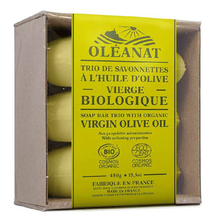 Trio Seifenstück BIO - Mit Olivenöl - 3x 150g - Oléanat