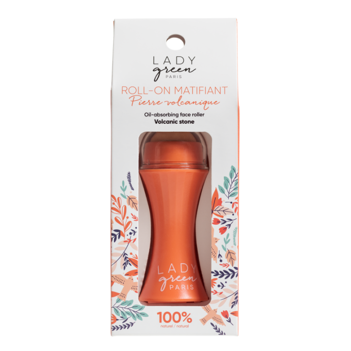 Mattierender/reinigender Roll-on aus Vulkangestein, nachfüllbar - Lady Green