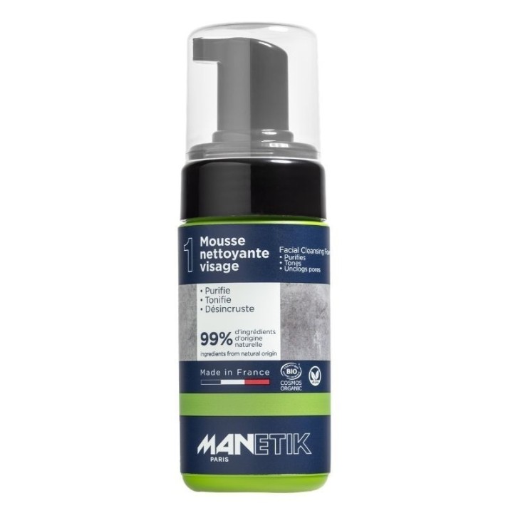 PURE PLAYER, Reinigungsschaum - Reinigt, tonisiert, scheuert - 100ml - ManEtik