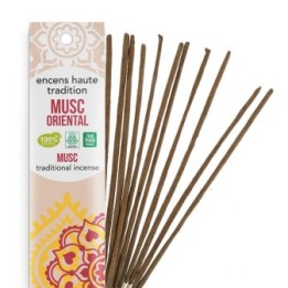 Encens Indiens, 100% naturels "Haute tradition" - Musc oriental - 20 pces - Les encens du monde
