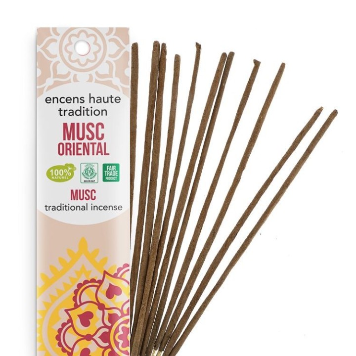 Incenso indiano, 100% naturale "Alta tradizione" - Muschio orientale - 20 pces - Les encens du monde