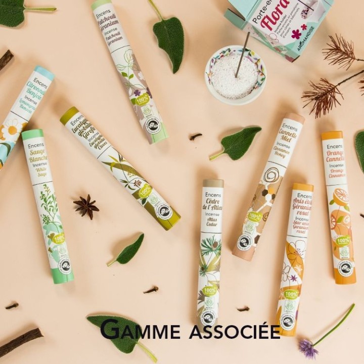 HERBOSENSE ENCENS VEGETAL EUCALYPTUS, GIROFLE - LES ENCENS DU MONDE - AROMANDISE
