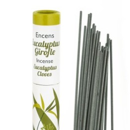 Japanische pflanzliche Räucherstäbchen, Herbosense, 100% natürlich - Eukalyptus, Nelke - 30Stück - Les Encens du Monde