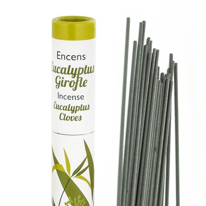 Japanische pflanzliche Räucherstäbchen, Herbosense, 100% natürlich - Eukalyptus, Nelke - 30Stück - Les Encens du Monde
