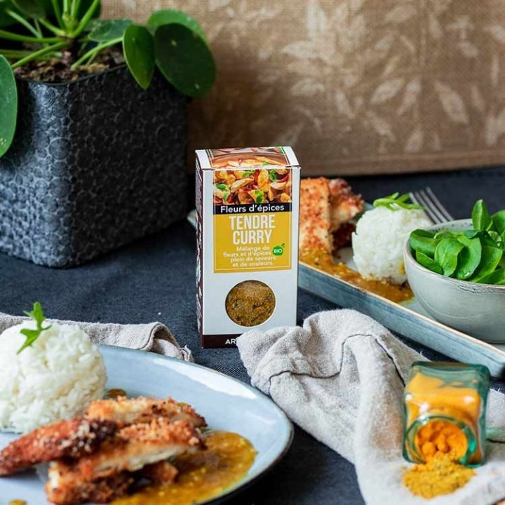 Gewürzblüten BIO, Zartes Curry - 40g - Aromandise
