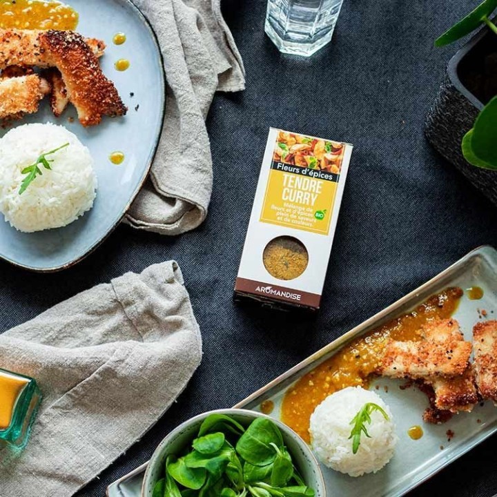 Fiori di spezie biologici, Curry tenero - 40g - Aromandise