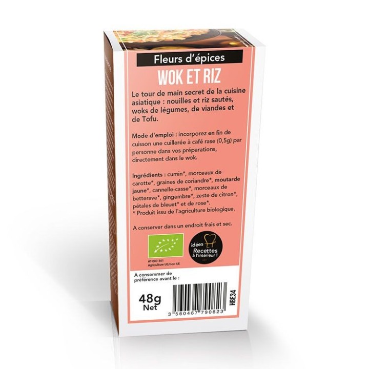 Fleurs d'épices BIO, WOK & Riz - 48g - Aromandise