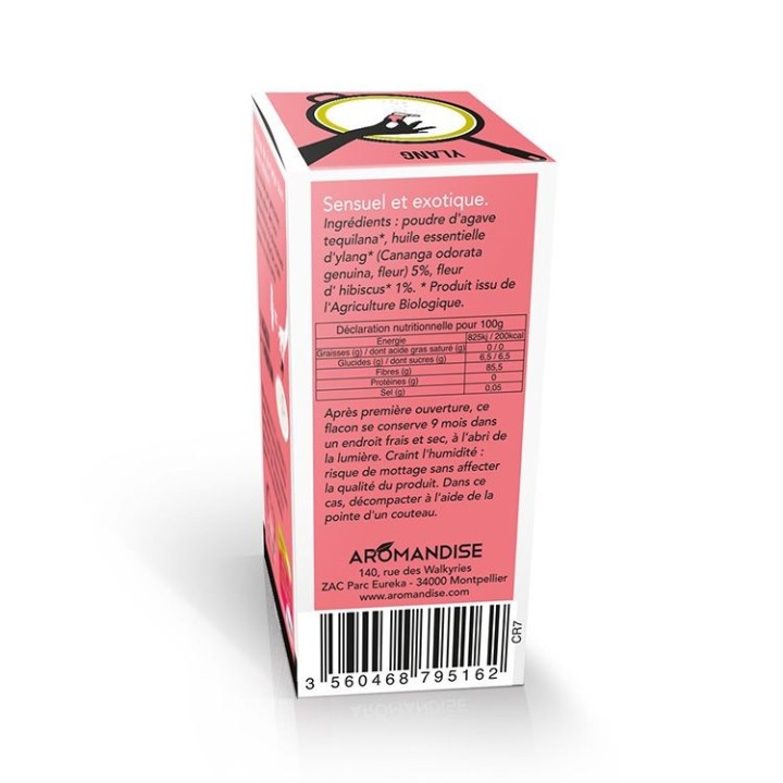 Cristaux d'huiles essentielles BIO à cuisiner, Ylang - 10g - Aromandise