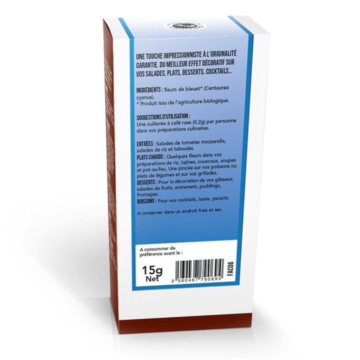 Bio-Blumen zum Essen,  Kornblumen - 30g - Aromandise