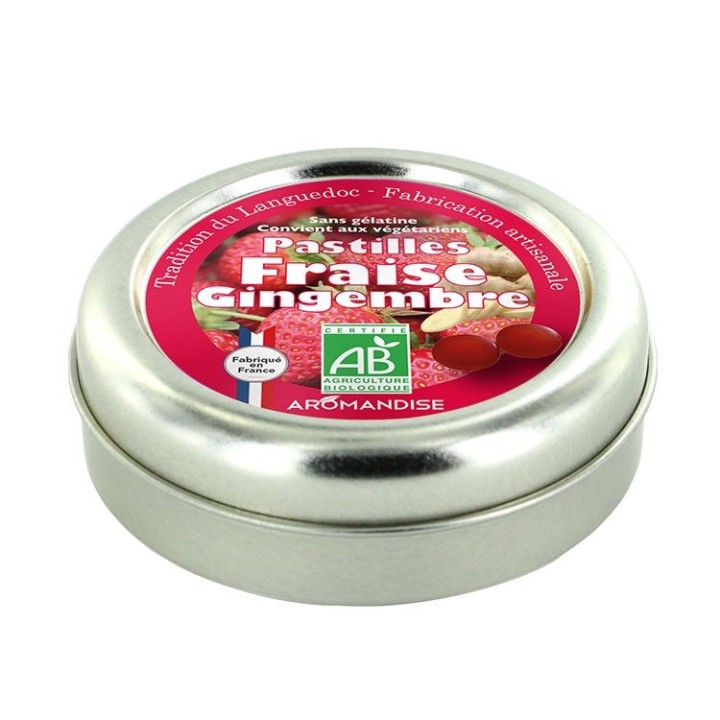 Pastiglie tradizionali della Linguadoca, con fragola e zenzero - 45g - Aromandise