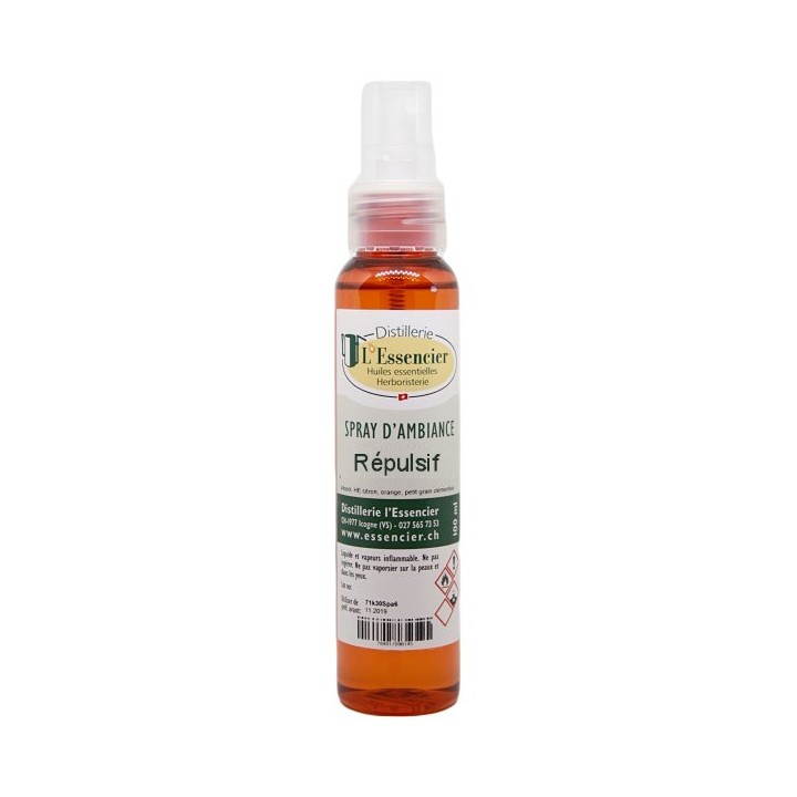 Handgefertigtes Raumspray "Repellent" mit ätherischen Ölen aus dem Wallis - 100ml - L'essencier