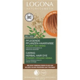 Pflanzen-Haarfarbe-Pulver 030 - Henna-Naturrot - 2x50g - Logona