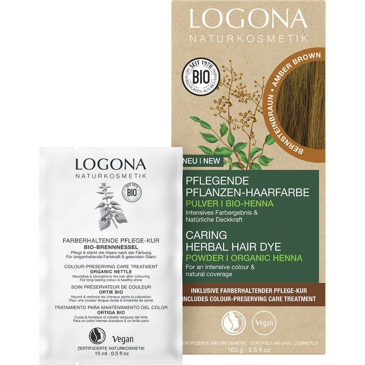 Colorante vegetale organico in polvere BIO 060 - Nocciola - 2x50g - Logona
