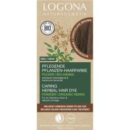 Colorante vegetale organico in polvere BIO 091 - Castano Cioccolata - 2x50g - Logona