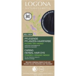 Pflanzen-Haarfarbe-Pulver 101 - Schwarz intense - 2x50g - Logona