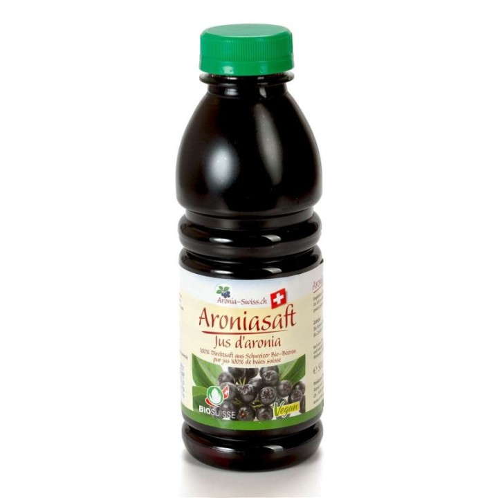 Jus d'Aronia de Suisse, certifié BIO - 500ml - Aronia Swiss