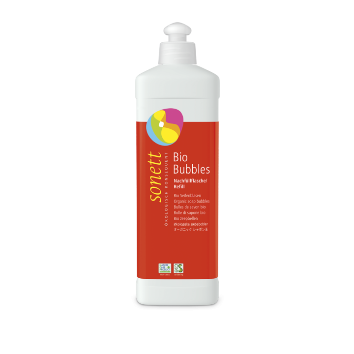 Bulles de savon BIO & Biodégradable, Bouteille de recharge - 500ml - Sonett