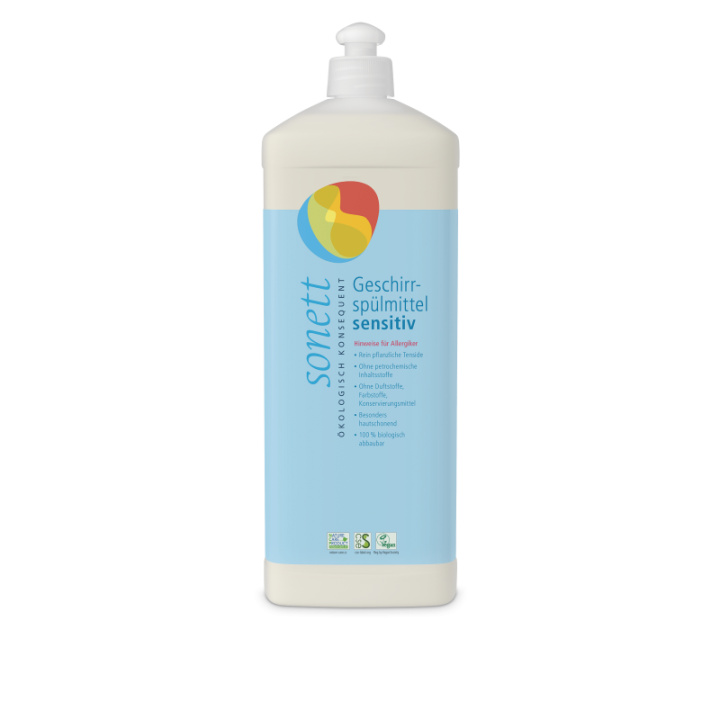 Liquido per lavare le mani SENSITIV senza profumo, 100% biodegradabile - Ricarica 1 Litro - Sonett
