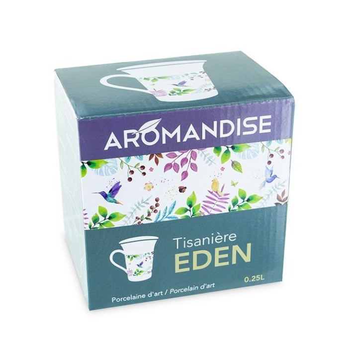 Tisanière en porcelaine avec filtre intégré "Eden" - 0,25dl - Aromandise