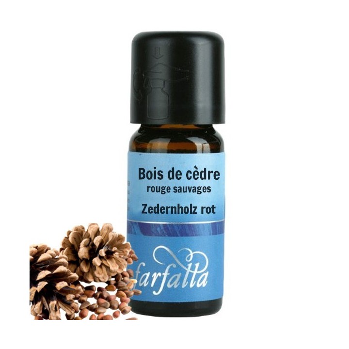 Huile essentielle (Ethérée) - Bois de Cèdre rouges sauvages - 100% naturelle et pure -  10 ml - Farfalla
