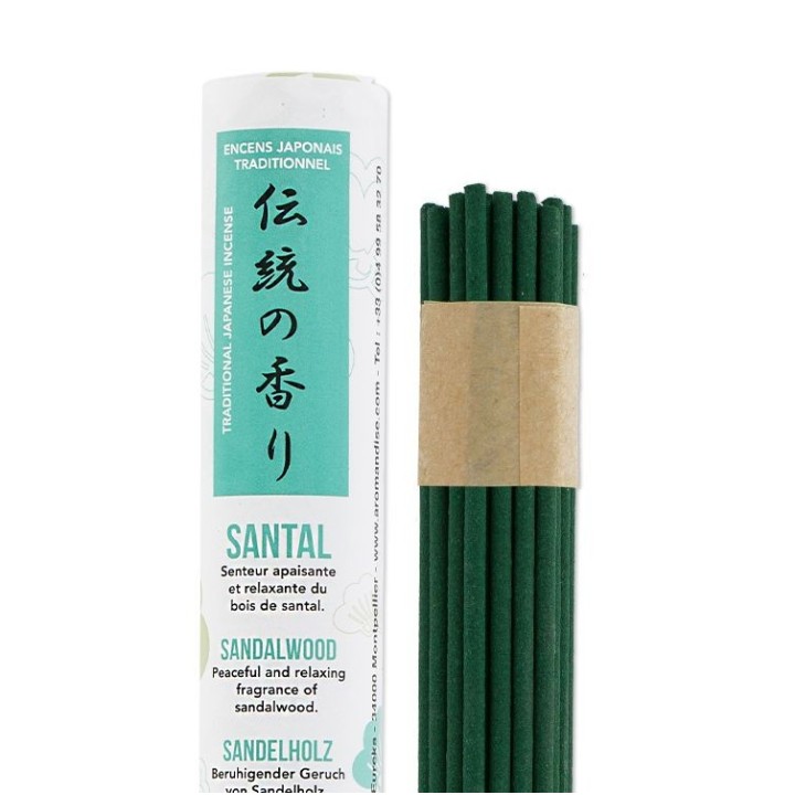 Kurze japanische Räucherstäbchenrollen, Sandelholz - 35x 30 min. - Les encens du monde