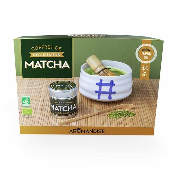 Set di degustazione della cerimonia del Matcha - Matcha, cucchiaio, ciotola e frusta - Aromandise