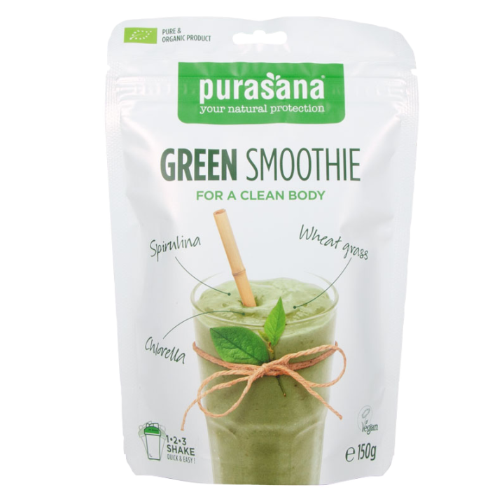 Polvere di frullato verde superfood biologico - 150g - Purasana