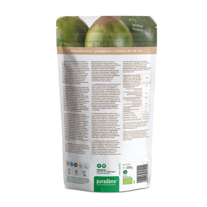 Lucuma BIO aus Peru Pulver - 200 gr - Purasana