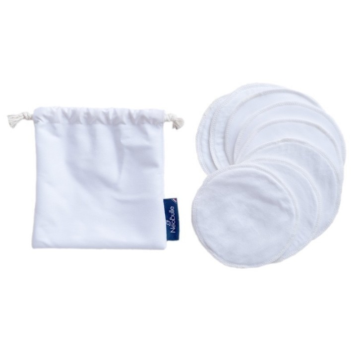 Coussinets d'allaitement lavables et confortables (avec son pochon) - 8pces - Néobulle
