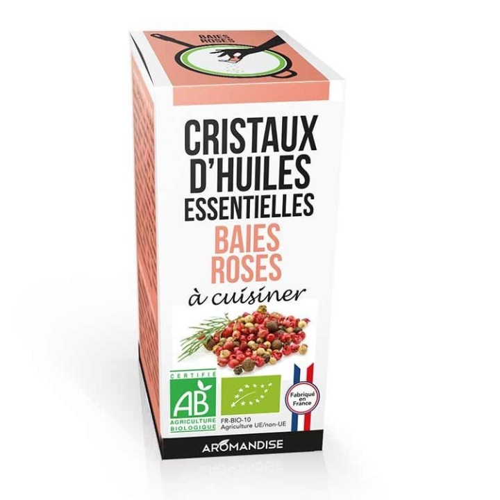 Bio Ätherisches Öl Kristalle zum Kochen, Rosa Beeren - 10g - Aromandise
