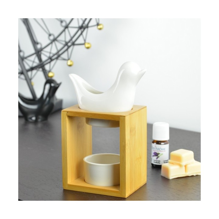 Kerzen-Parfüm-Brenner, Naturéa BIRDY Weiß - ZEN'Arôme