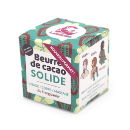 Feste Kakaobutter BIO mit Affenbrotbaum und Frangipani - Gesicht, Körper und Massage - 55g - Lamazuna