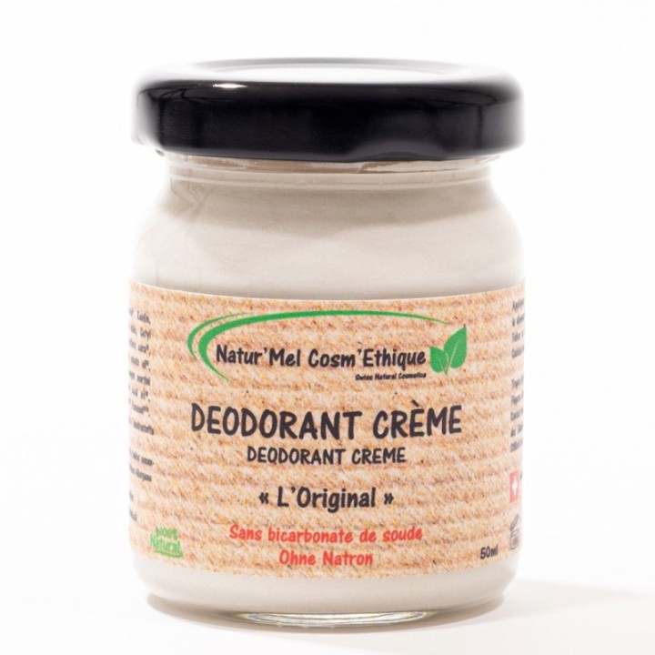 Deodorante cremoso svizzero e biologico, L'originale (versione senza bicarbonati e vegana) - 50ml - Natur'Mel Cosm'Ethique