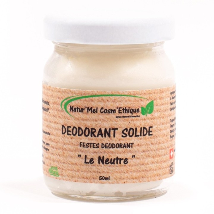 Deodorant Creme Schweiz & Bio, Der Neutrale (ohne ätherische Öle) - 50ml - Natur'Mel Cosm'Ethique