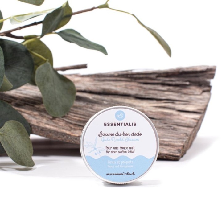 Balsam (Schweiz) für einen guten Schlaf, mit ätherischen Ölen, die für Babys geeignet sind - 30g - Essentialis