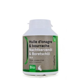 Huile Onagre-Bourrache BIO - 180 Licaps (500mg) - BIOnaturis