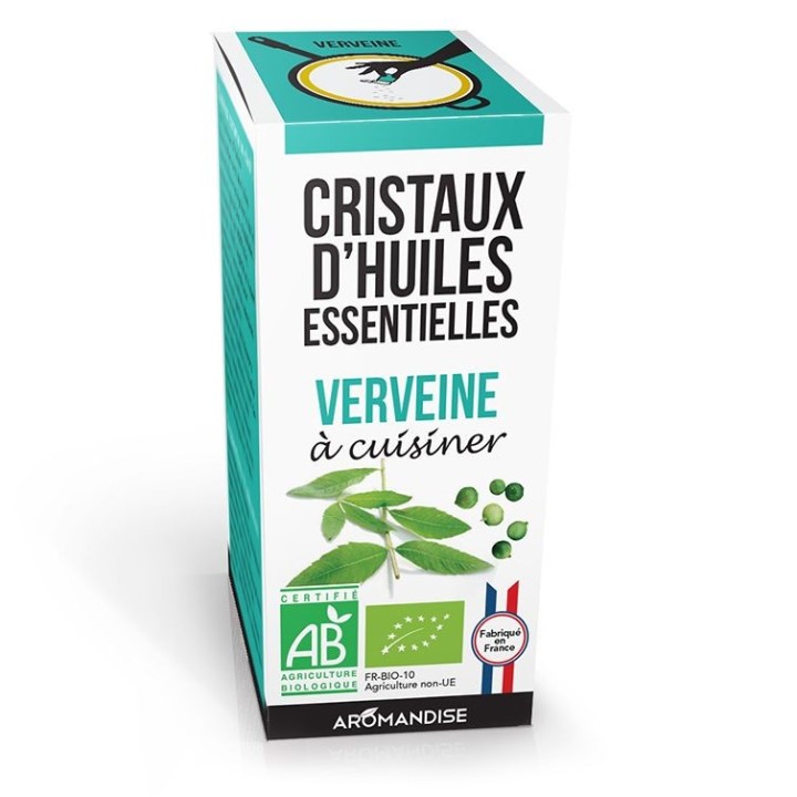 Cristalli di olio essenziale biologico per cucinare, Verbena - 10g - Aromandise