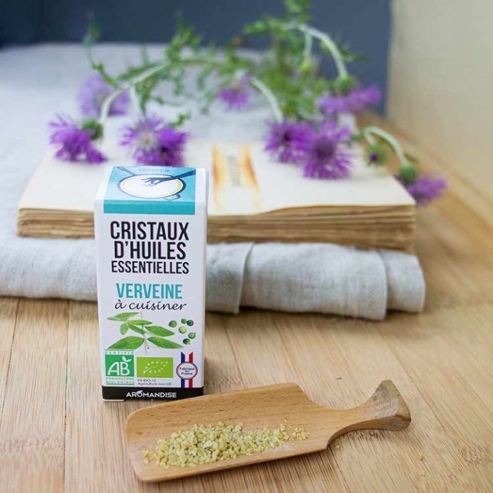 Cristalli di olio essenziale biologico per cucinare, Verbena - 10g - Aromandise
