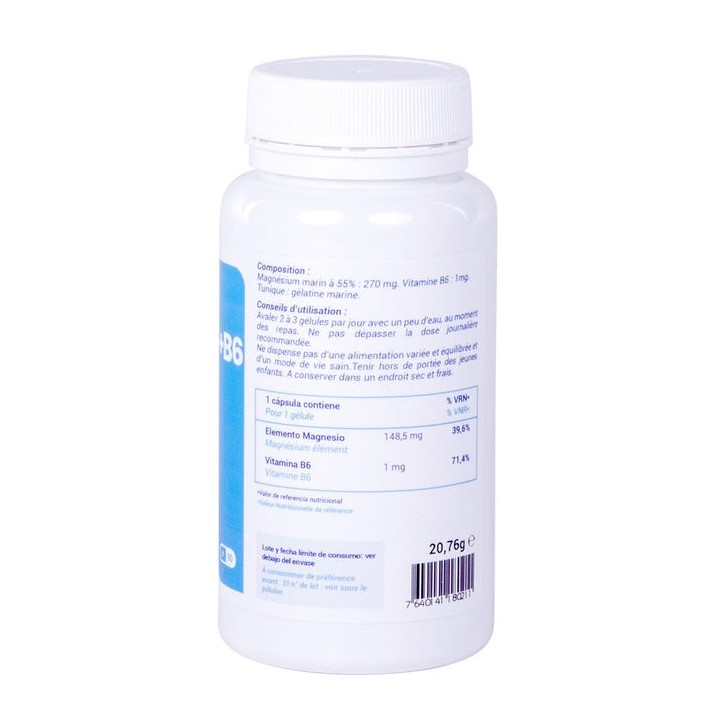 Marines Magnesium + Vitamin B6 - 90 Kapseln - Longline