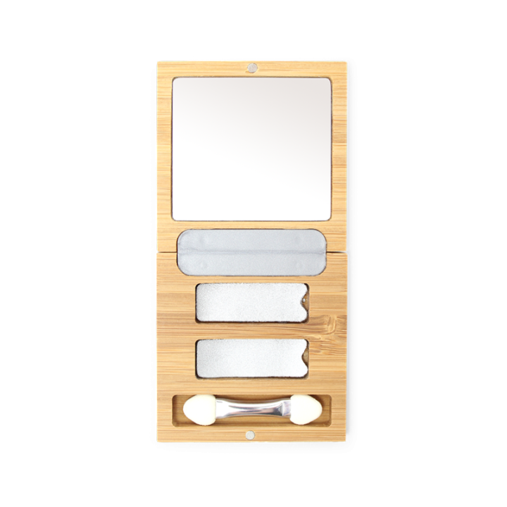 Bamboo box duo (vide) pour fard à paupières (nacré, mat, Shiny) - ZAO