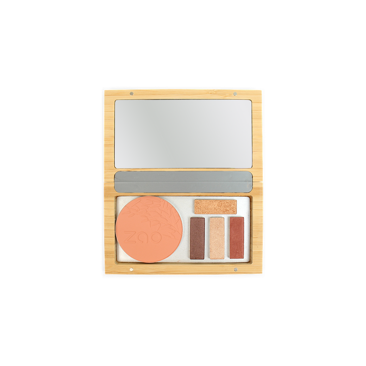 Bamboo box duo (vide) pour fard à paupières (nacré, mat, Shiny) - ZAO
