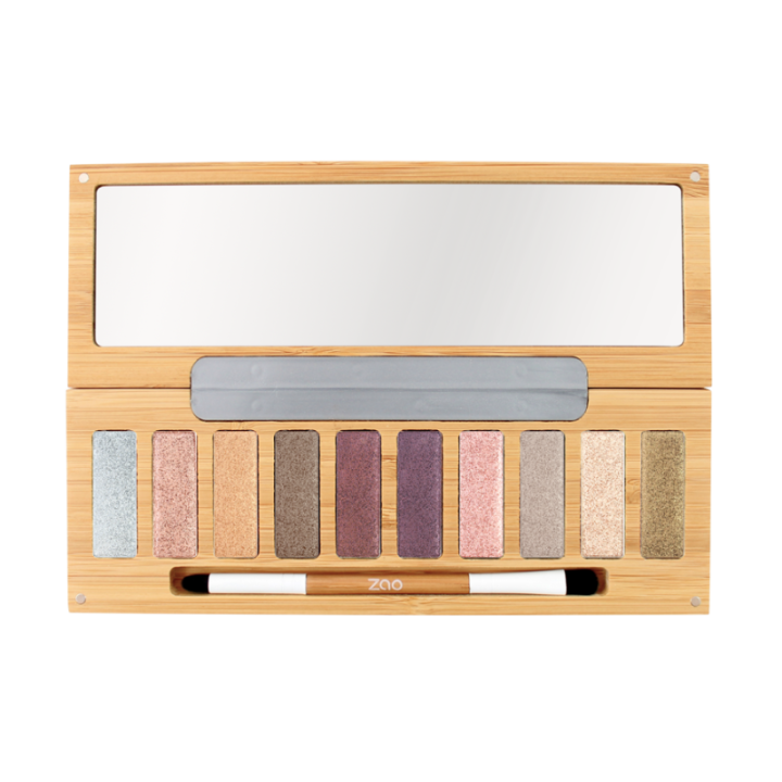 Bamboo box duo (vide) pour fard à paupières (nacré, mat, Shiny) - ZAO