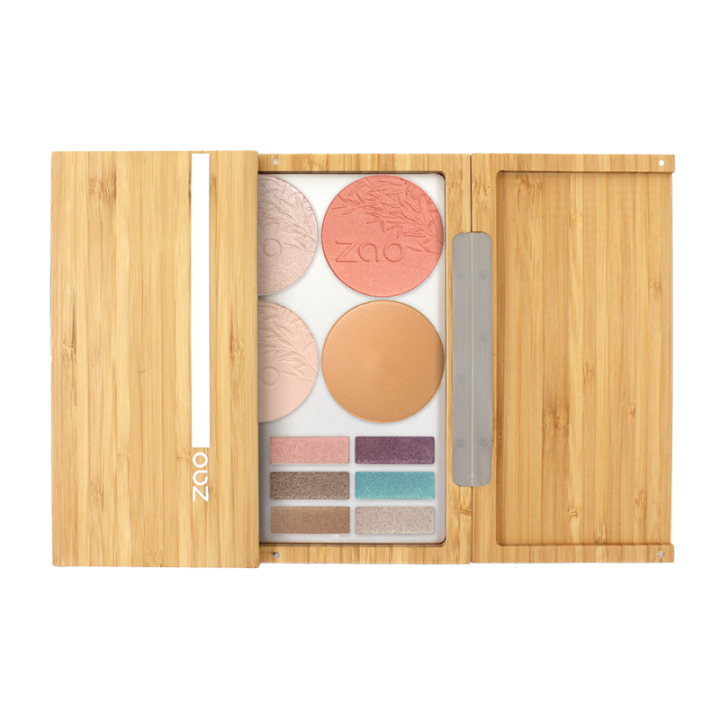 Bamboo box duo (vide) pour fard à paupières (nacré, mat, Shiny) - ZAO