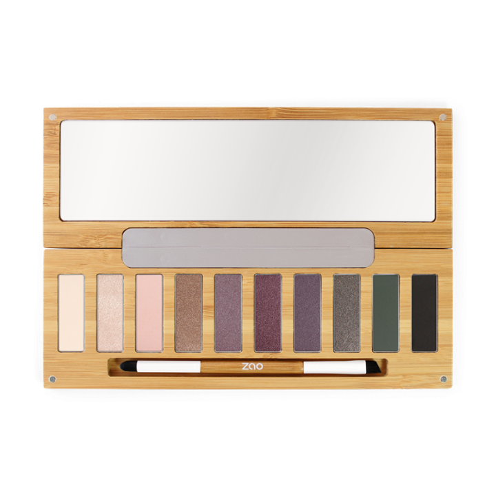Bamboo box duo (vide) pour fard à paupières (nacré, mat, Shiny) - ZAO