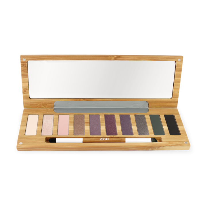 Bamboo box duo (vide) pour fard à paupières (nacré, mat, Shiny) - ZAO